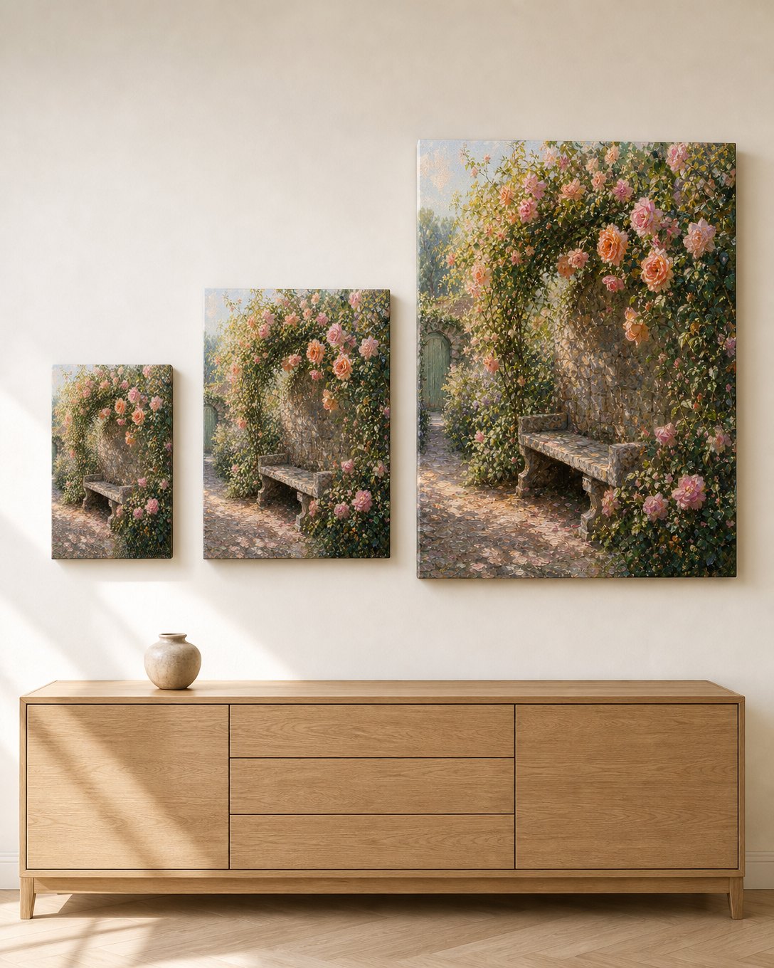 Rose Arbor Bench Canvas, image 3