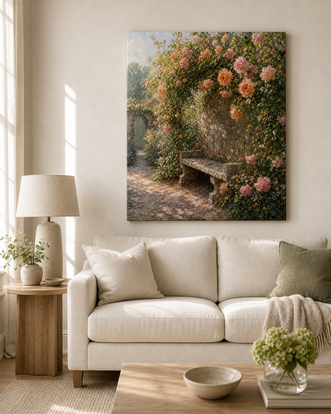 Rose Arbor Bench Canvas, image 5