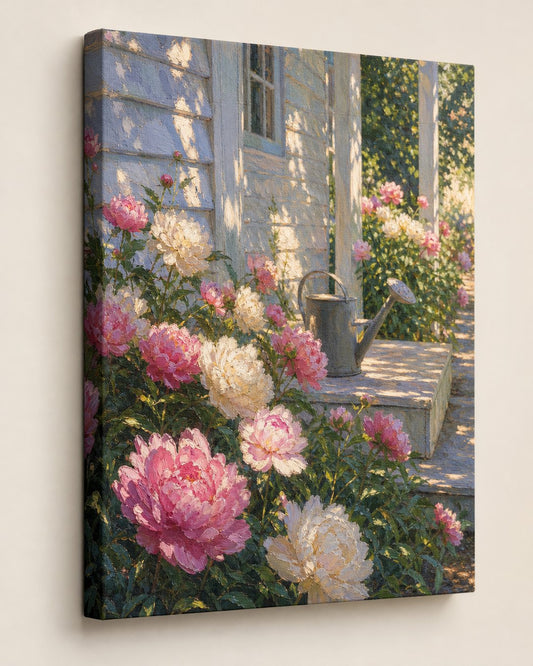 Porch Peonies Canvas, image 1