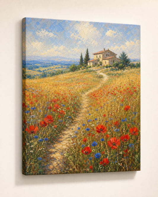 Poppy Meadow Path Canvas, image 1