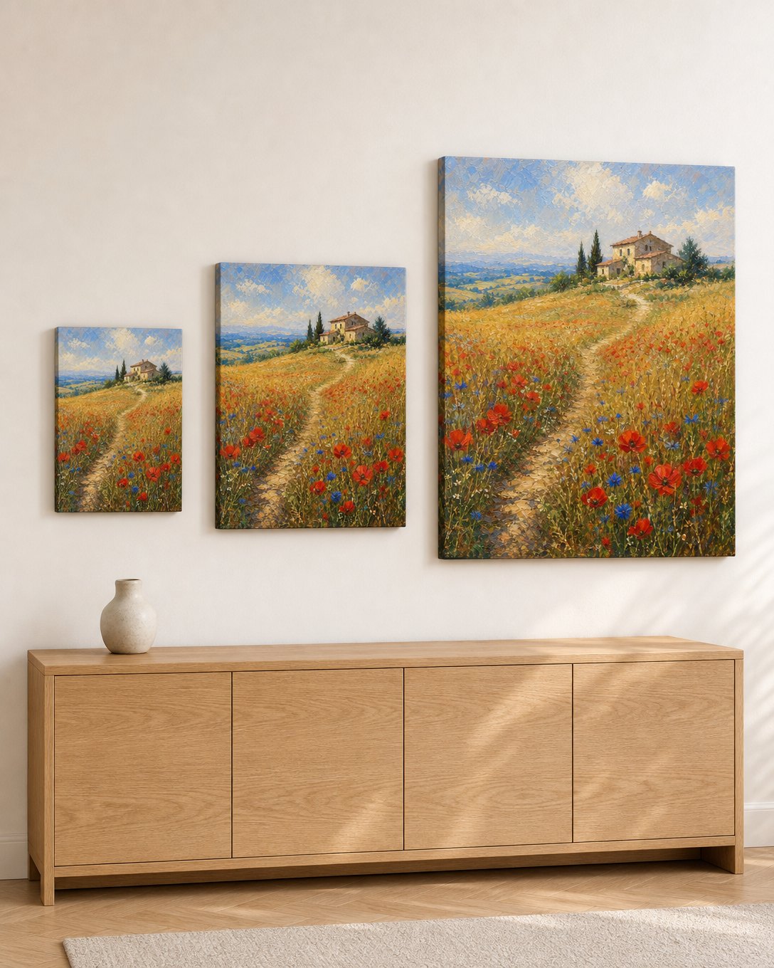 Poppy Meadow Path Canvas, image 3