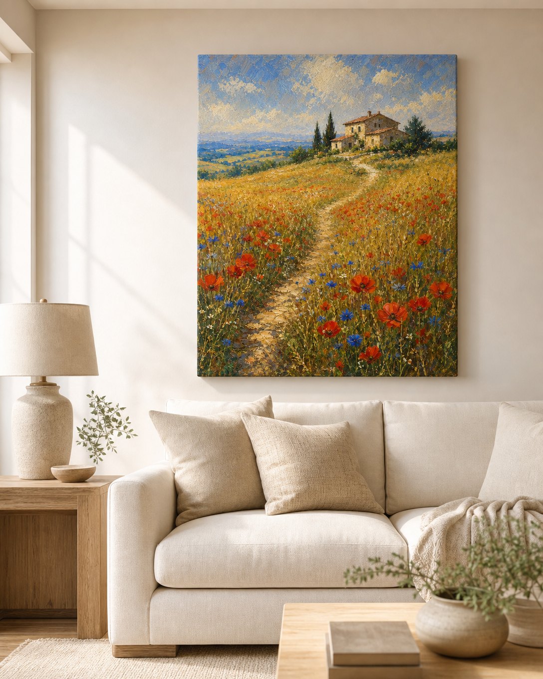 Poppy Meadow Path Canvas, image 5