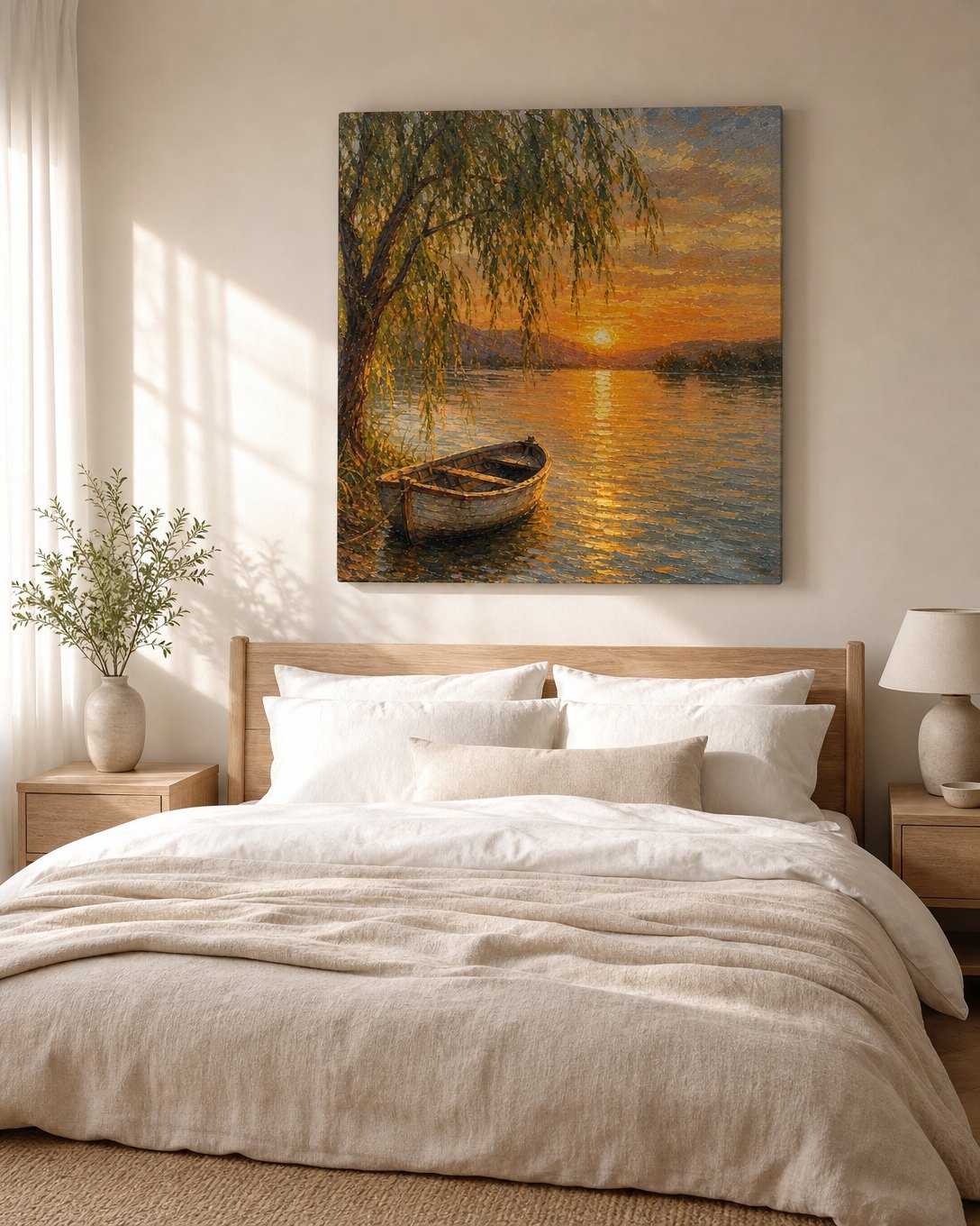 Rowboat at Sundown Canvas, image 5
