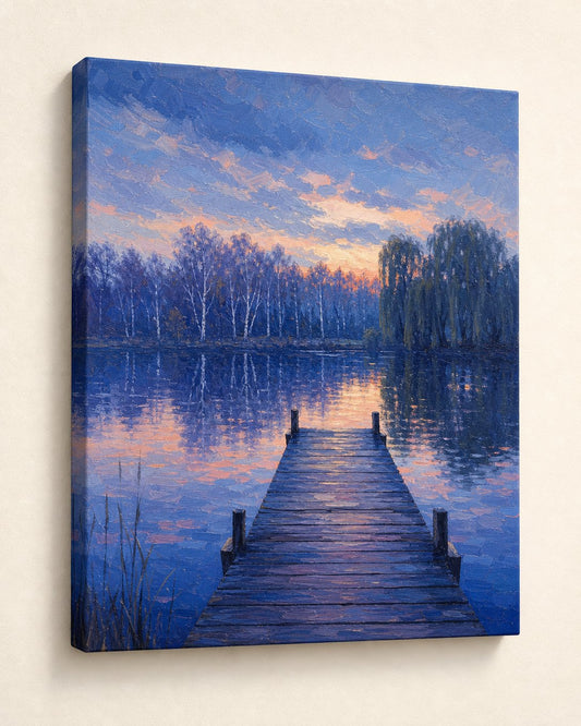 Blue Hour Dock Canvas, image 1