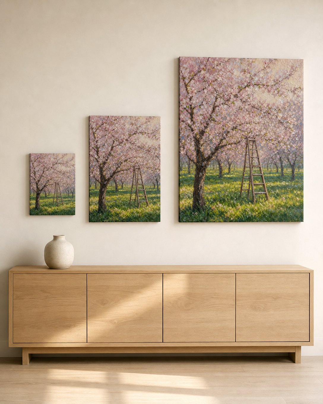 Cherry Blossom Orchard Canvas, image 3