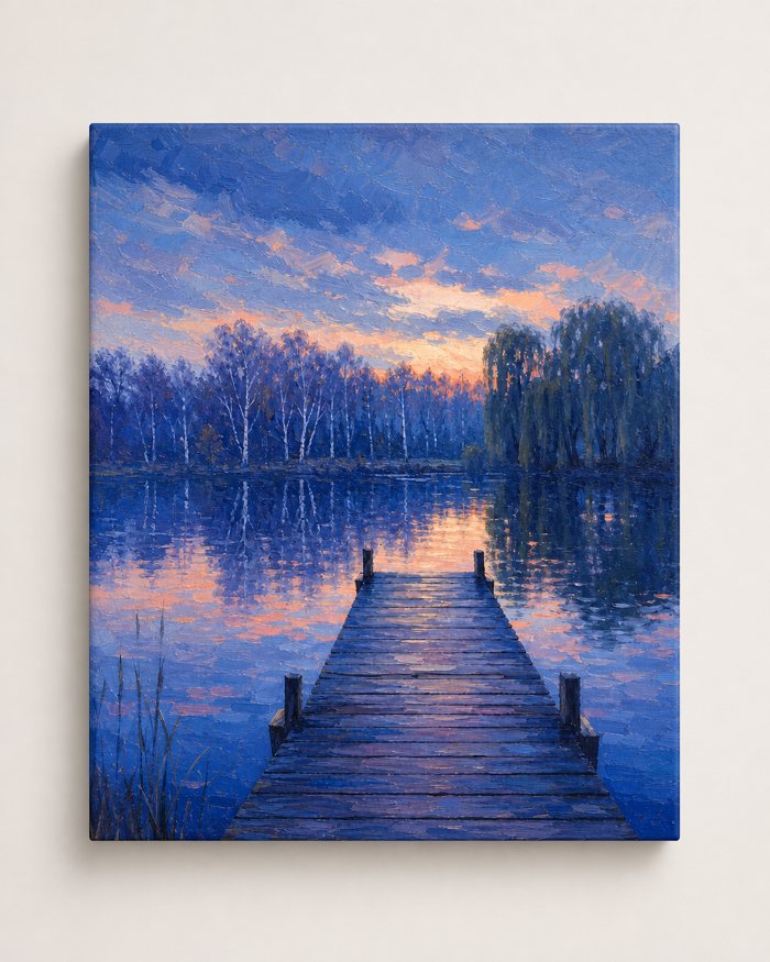 Blue Hour Dock canvas